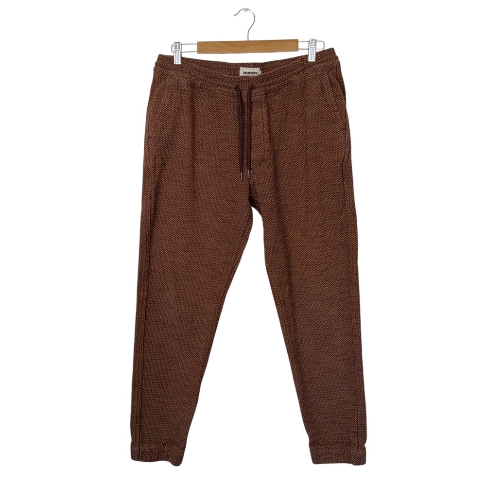 Taylor Stitch Apres Black Cherry Sashiko Textured 100% Cotton Jogger Pants, L